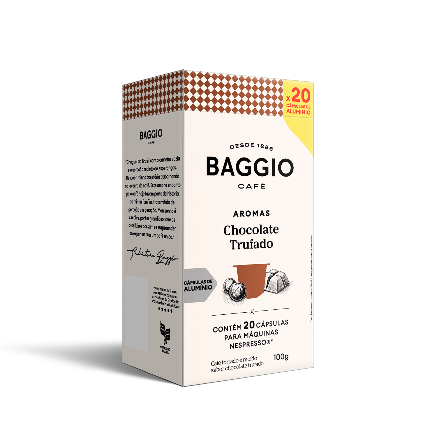 Baggio Aromas Chocolate Trufado - 20 Cápsulas p/ Nespresso*