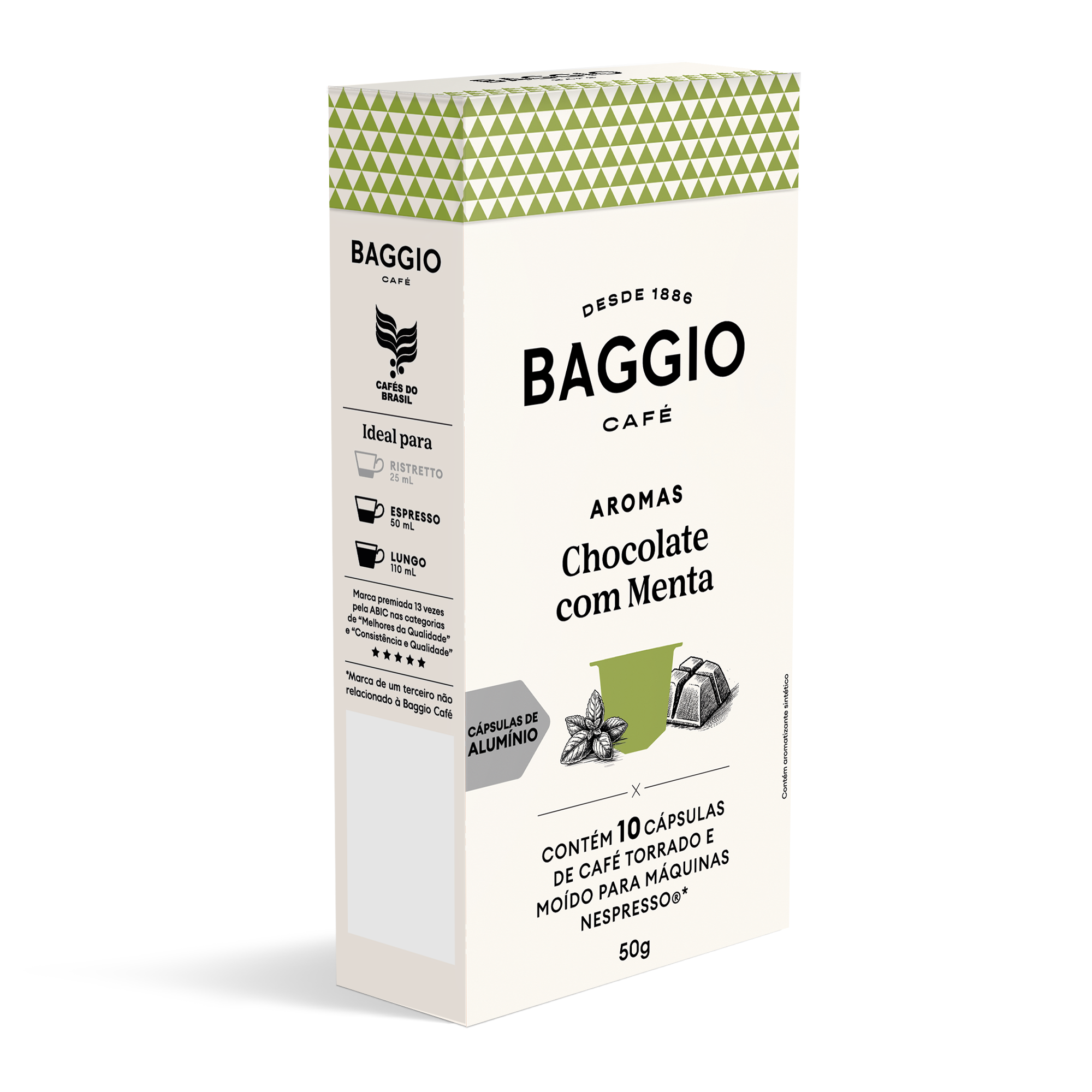 Baggio Aromas Chocolate com Menta - 10 Cápsulas p/ Nespresso*