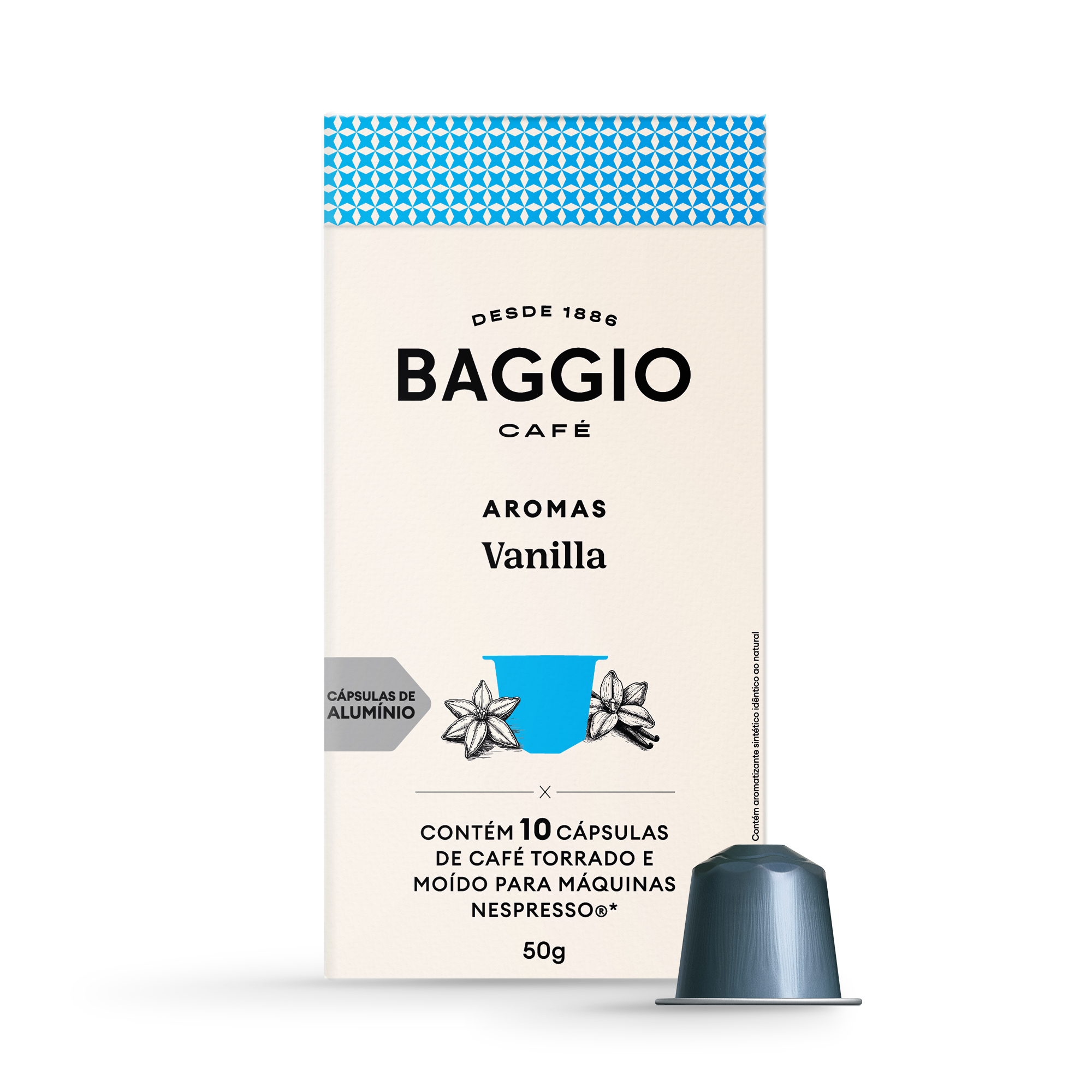 Baggio Aromas Vanilla - 10 Cápsulas p/ Nespresso*