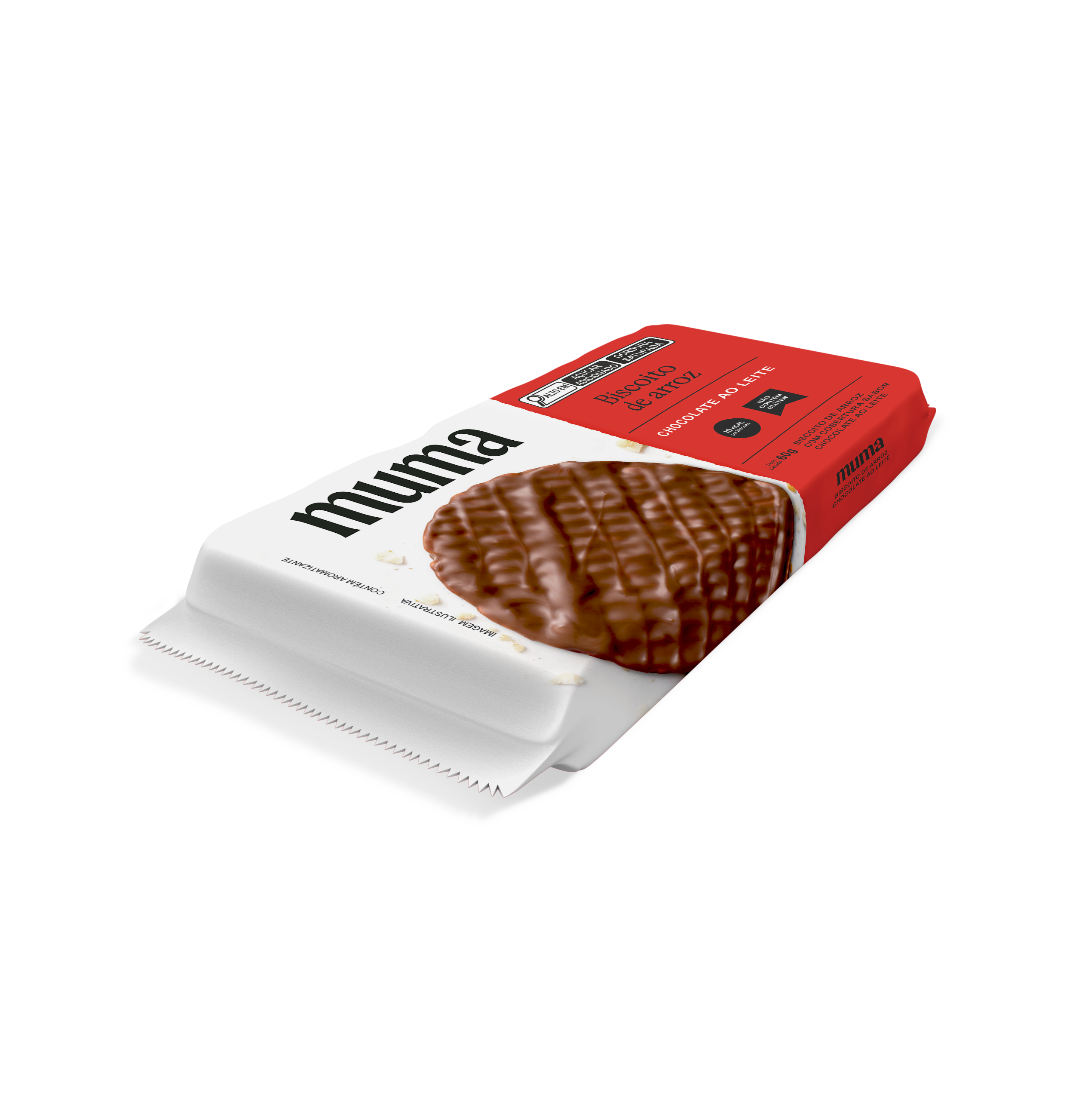 Biscoito de Arroz Chocolate ao Leite 60g - Muma Snacks