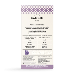 Baggio Aromas Amêndoas Torradas - 10 Cápsulas p/ Nespresso*