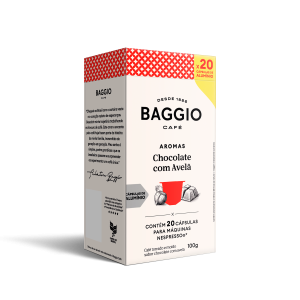 Baggio Aromas Chocolate com Avelã - 20 Cápsulas p/ Nespresso*