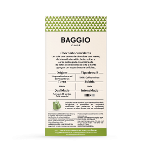 Baggio Aromas Chocolate com Menta - 10 Cápsulas p/ Nespresso*