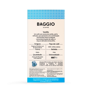 Baggio Aromas Vanilla - 10 Cápsulas p/ Nespresso*