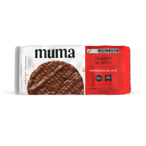 Biscoito de Arroz Chocolate ao Leite 60g - Muma Snacks